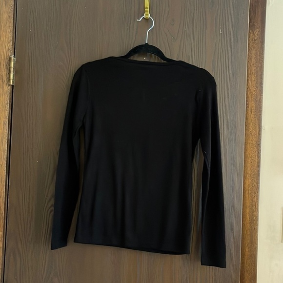 The Wizard of Oz black long sleeved sweater with lace and pearls at the neck. Sm - Picture 4 of 4